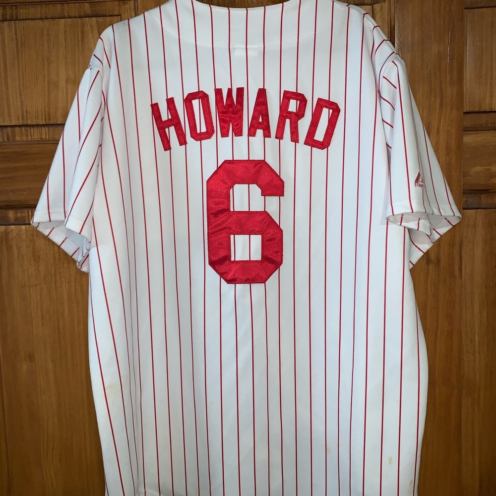 PHILADELPHIA PHILLIES RYAN HOWARD MAJESTIC JERSEY
